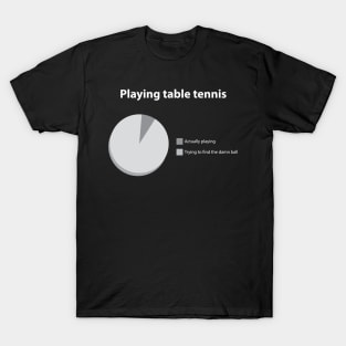 Funny Ping Pong Facts Table Tennis Tabletennis Pie Chart T-Shirt